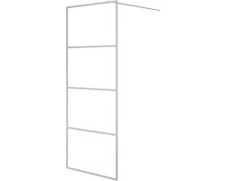 vidaXL - Inloopdouchewand - 80x195 - cm - transparant - ESG-glas - zilverkleurig