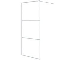 vidaXL Inloopdouchewand 90x195 cm ESG-glas wit Inloopdouche - Douchewand - ESG-glas - Douche Scherm - Badkamermeubel