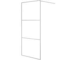 vidaXL - Inloopdouchewand - 90x195 - cm - transparant - ESG-glas - zilverkleurig