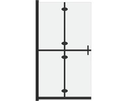 vidaXL - Inloopdouchewand - inklapbaar - 70x190 - cm - ESG-glas - mat