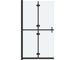 vidaXL - Inloopdouchewand - inklapbaar - 90x190 - cm - ESG-glas - mat