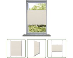 vidaXL Jaloezieën - Plisseesjaluezies - Plisséjaloezie 50x100cm crème - Raamdecoratie - Creme Kleur - Gordijnen