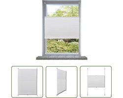 vidaXL Jalousie - Plissees - Plisséjaloezie 90x200 cm wit - Raamdecoratie - Zonnewering - Privacy Screen