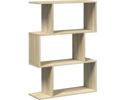 vidaXL - Kamerscherm - / - boekenkast - 3-laags - 70x24x97 - cm - hout - sonoma - eiken