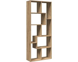 vidaXL - Kamerscherm - / - boekenkast - 67x25x161,5 - cm - hout - artisanaal - eiken