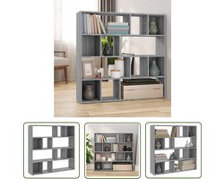 vidaXL Kamerscherm - Boekenkast - Boekenkast/kamerscherm 105x24x102 cm grijs sonoma eikenkleurig - Houten Kast - Grijze Boekenkast - Sonoma Eiken