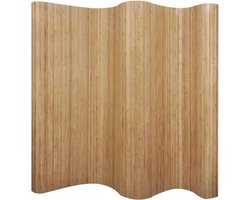 vidaXL - Kamerscherm - breedte - 250 - cm - hoogte - 165 - cm - bamboe - natuurlijk