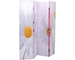 vidaXL - Kamerscherm - inklapbaar - bloem - 160x170 - cm