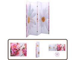 vidaXL Kamerscherm Inklapbaar Bloem 200x170 cm Scheidingswand - Kamerscherm - Roomdivider - Wanddecoratie - Pvc