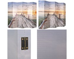 vidaXL Kamerscherm inklapbaar meer 228x170 cm - Kamerverdeler - Kamerverdelers - Paravent - Paravents