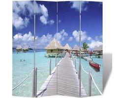 vidaXL - Kamerscherm - inklapbaar - strand - 160x170 - cm