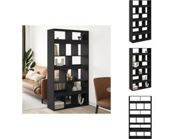 vidaXL Kamerscherm - Kamerschermen - Scheidingswand - Kamerverdeler - Kamerscherm 100x33x187,5 cm bewerkt hout zwart
