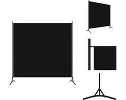 vidaXL Kamerscherm - Kamerschermen - Scheidingswand - Ruimteverdeler - Kamerscherm met 1 paneel 175x180 cm zwart