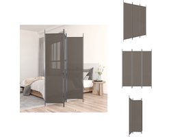 vidaXL Kamerscherm - Kamerschermen - Scheidingswand - Ruimteverdeler - Kamerscherm met 3 panelen 150x200 cm stof antracietkleurig