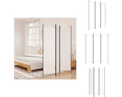 vidaXL Kamerscherm - Kamerschermen - Scheidingswand - Ruimteverdeler - Kamerscherm met 3 panelen 150x200 cm stof wit