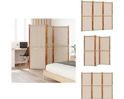 vidaXL Kamerscherm - Kamerschermen - Scheidingswand - Ruimteverdeler - Kamerscherm met 3 panelen 210x180 cm taupe
