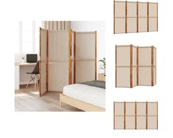 vidaXL Kamerscherm - Kamerschermen - Scheidingswand - Ruimteverdeler - Kamerscherm met 4 panelen 280x180 cm taupe