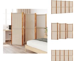 vidaXL Kamerscherm - Kamerschermen - Scheidingswand - Ruimteverdeler - Kamerscherm met 5 panelen 350x180 cm taupe