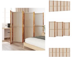vidaXL Kamerscherm - Kamerschermen - Scheidingswand - Ruimteverdeler - Kamerscherm met 6 panelen 420x180 cm taupe