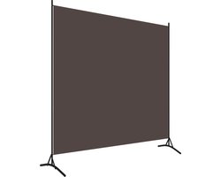 vidaXL - Kamerscherm - met - 1 - paneel - 175x180 - cm - bruin