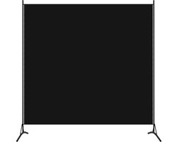 vidaXL - Kamerscherm - met - 1 - paneel - 175x180 - cm - zwart