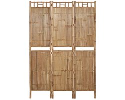 vidaXL - Kamerscherm - met - 3 - panelen - 120x180 - cm - bamboe