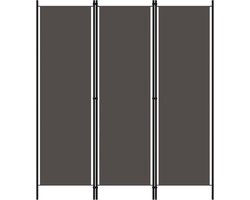 vidaXL - Kamerscherm - met - 3 - panelen - 150x180 - cm - antraciet