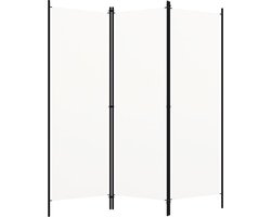 vidaXL - Kamerscherm - met - 3 - panelen - 150x180 - cm - wit