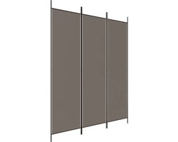 vidaXL - Kamerscherm - met - 3 - panelen - 150x200 - cm - stof - antracietkleurig