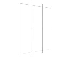 vidaXL - Kamerscherm - met - 3 - panelen - 150x200 - cm - stof - wit