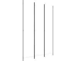 vidaXL - Kamerscherm - met - 3 - panelen - 150x220 - cm - stof - wit