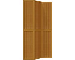 vidaXL - Kamerscherm - met - 3 - panelen - massief - paulowniahout - bruin