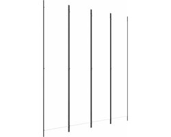 vidaXL - Kamerscherm - met - 4 - panelen - 200x220 - cm - stof - wit