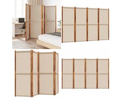 vidaXL Kamerscherm met 4 panelen 280x180 cm taupe - Kamerscherm - Kamerschermen - Scheidingswand - Ruimteverdeler