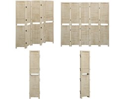 vidaXL Kamerscherm met 5 panelen 175x165 cm massief paulowniahout - Kamerscherm - Kamerschermen - Scheidingswand - Ruimteverdeler