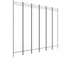 vidaXL - Kamerscherm - met - 6 - panelen - 240x200 - cm - stof - wit