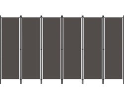vidaXL - Kamerscherm - met - 6 - panelen - 300x180 - cm - antraciet
