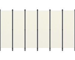 vidaXL - Kamerscherm - met - 6 - panelen - 300x180 - cm - wit