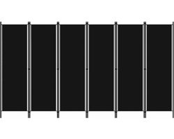 vidaXL - Kamerscherm - met - 6 - panelen - 300x180 - cm - zwart