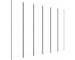 vidaXL - Kamerscherm - met - 6 - panelen - 300x220 - cm - stof - wit