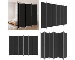 vidaXL Kamerscherm met 6 panelen 300x220 cm stof zwart - Kamerscherm - Kamerschermen - Scheidingswand - Ruimteverdeler