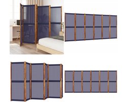 vidaXL Kamerscherm met 6 panelen 420x180 cm donkerblauw - Kamerscherm - Kamerschermen - Scheidingswand - Ruimteverdeler