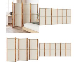 vidaXL Kamerscherm met 6 panelen 420x180 cm lichtgrijs - Kamerscherm - Kamerschermen - Scheidingswand - Ruimteverdeler