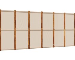 vidaXL - Kamerscherm - met - 6 - panelen - 420x180 - cm - taupe