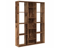 vidaXL - Kamerscherm/boekenkast - 100x24x140 - cm - bewerkt - hout - oud - hout