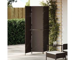 vidaXL - Kamerverdeler - Bruin - 146 - x - 180 - cm - poly - rattan