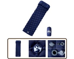 vidaXL Kampeermatras - 1-persoons - Marineblauw