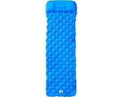 vidaXL Kampeermatras - Opblaasbaar - 1-persoons - Blauw