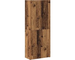 vidaXL - Kantoor - kast - met - plank - Oud - hout - 60 - x - 32 - x - 153 - Bewerkt - hout