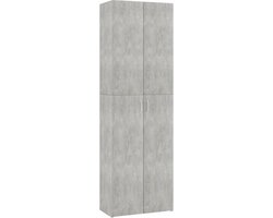 vidaXL - Kantoorkast - 60x32x190 - cm - bewerkt - hout - betongrijs